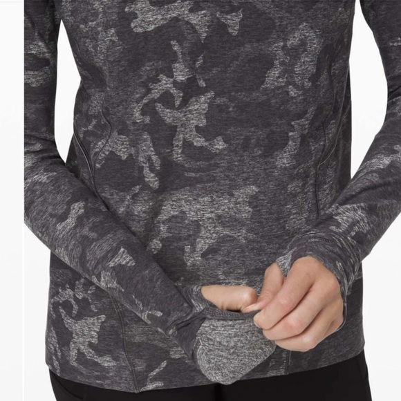 Lululemon Warm Stabilizer 1/2 Zip Hoodie Incognito Camo Size 4 - Picture 4 of 11